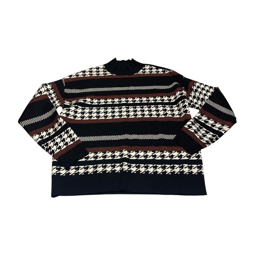 Belldini Sweater Women's Medium Multicolor Printed Viscose Long Sleeve Pullover